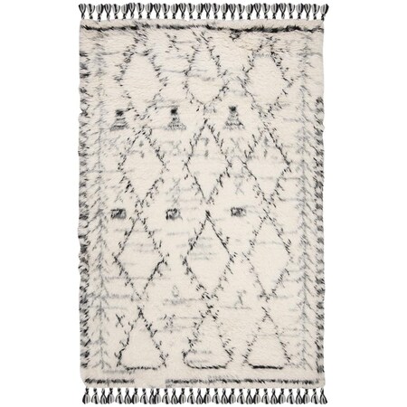 Safavieh Kenya Bohemian Rectangle Hand Knotted RugsIvory & Black 8 x 10 ft. KNY352A-8